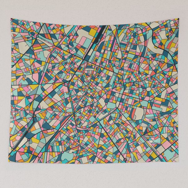 Item preview, BRUSSELS CITY STREET MAP designed and sold by JazzberryBlue.