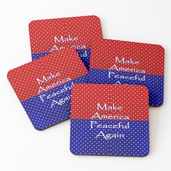 Item preview, Make America Peaceful Again then make America Great Again - No War Anti War theme with American flag color designed and sold by ZechJohnRB.