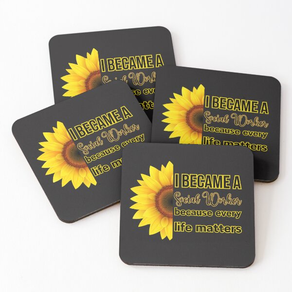 Item preview, I Became a Social Worker Because Every Life Matters – Floral Side Design designed and sold by WHDProduction45.