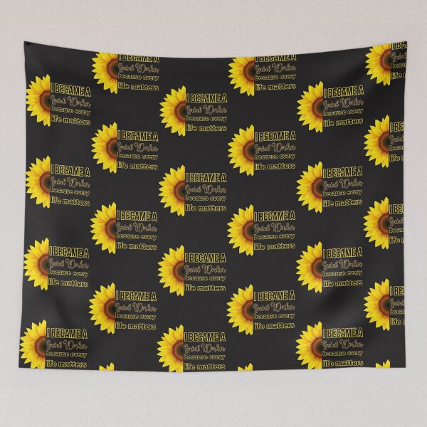 Item preview, I Became a Social Worker Because Every Life Matters – Floral Side Design designed and sold by WHDProduction45.