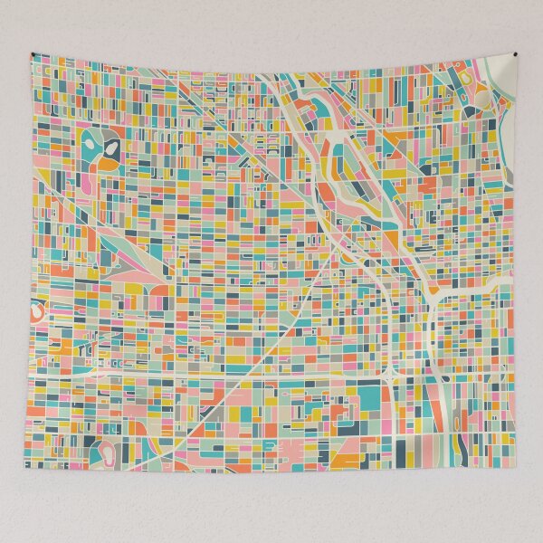 Item preview, CHICAGO CITY STREET MAP designed and sold by JazzberryBlue.