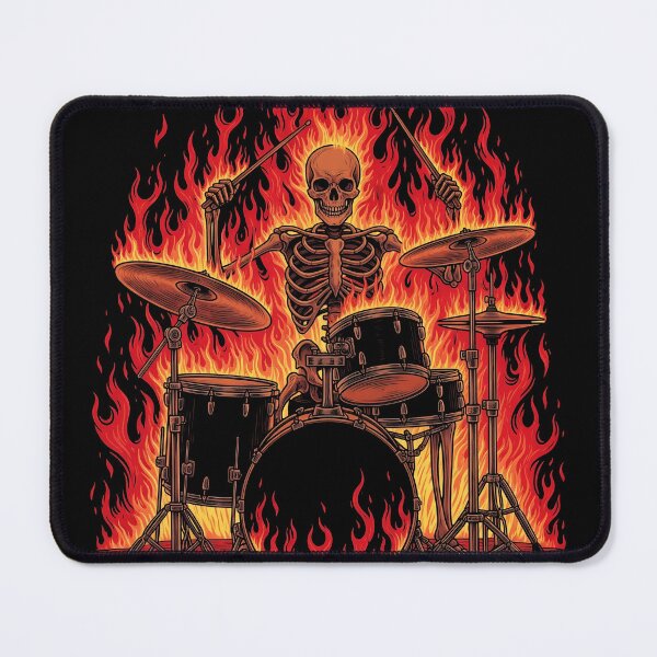 Item preview, Skeleton drummer in flames designed and sold by Darkifun.