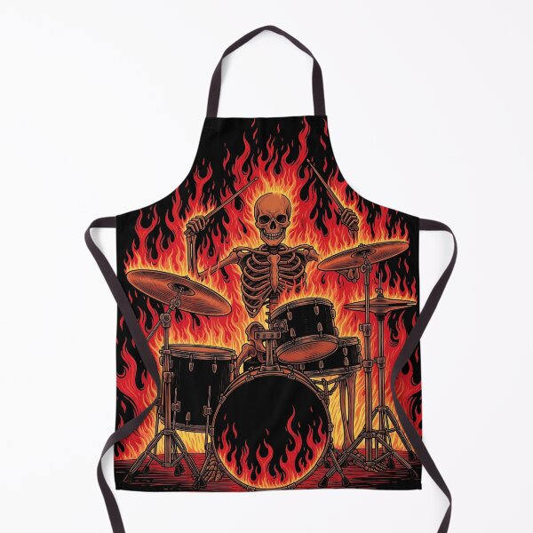 Item preview, Skeleton drummer in flames designed and sold by Darkifun.