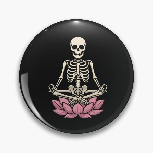 Item preview, "Zen Skeleton Meditating on Lotus – Peaceful Skull Vibes" designed and sold by ColorSplash123.