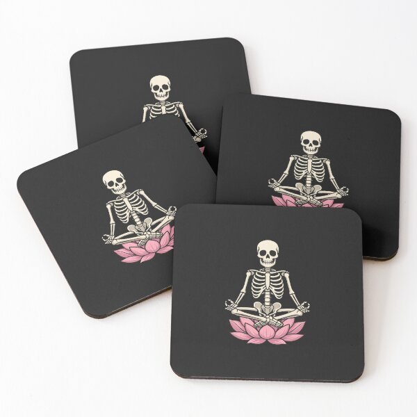 Item preview, "Zen Skeleton Meditating on Lotus – Peaceful Skull Vibes" designed and sold by ColorSplash123.