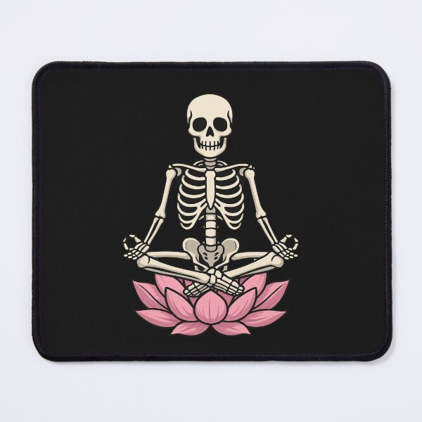 Item preview, "Zen Skeleton Meditating on Lotus – Peaceful Skull Vibes" designed and sold by ColorSplash123.