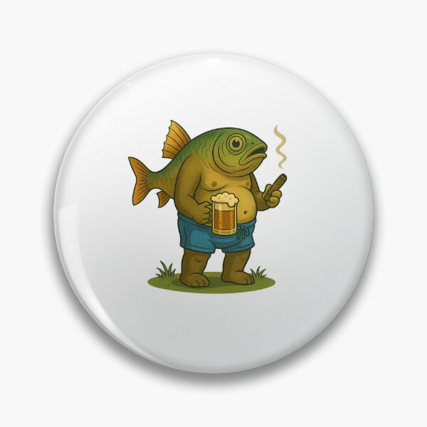Item preview, Beer Belly Fish Guy Italian Brainrot Meme  Funny Surreal Cartoon Character With Cigar designed and sold by millionair3.