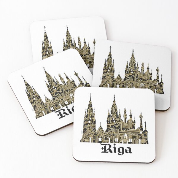 Item preview, Riga Pixel Cathedral Premium Cool Trendy Best Gift  Reloaded Amalgamation Grad Legacy designed and sold by Imaginarium of Chaos falcon88 .
