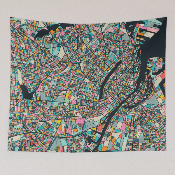 Item preview, COPENHAGEN CITY STREET MAP designed and sold by JazzberryBlue.