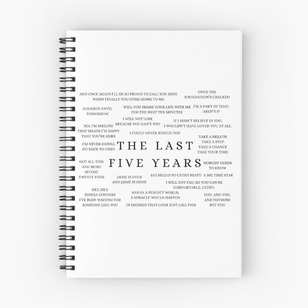Item preview, The Last Five Years TL5Y Lyrics designed and sold by paul-ey.