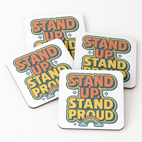 Item preview, Stand Up, Stand Proud – Retro Pride Design designed and sold by Haus Of Sin.