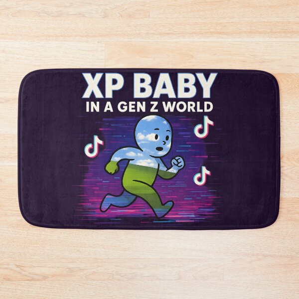 Item preview, XP Baby in a Gen Z World – Retro Meme Culture Mashup designed and sold by VoidBloom Studio.