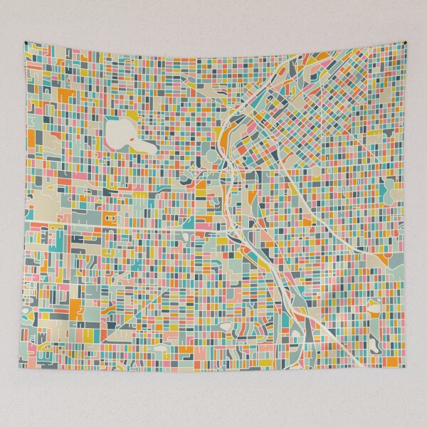 Item preview, DENVER CITY STREET MAP designed and sold by JazzberryBlue.