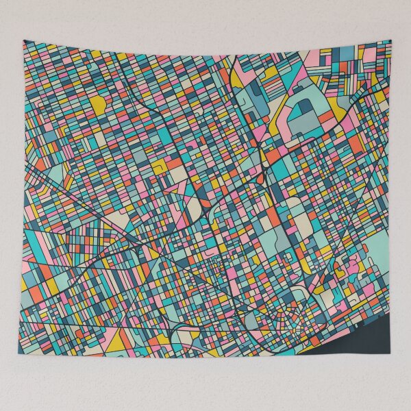 Item preview, DETROIT CITY STREET MAP designed and sold by JazzberryBlue.