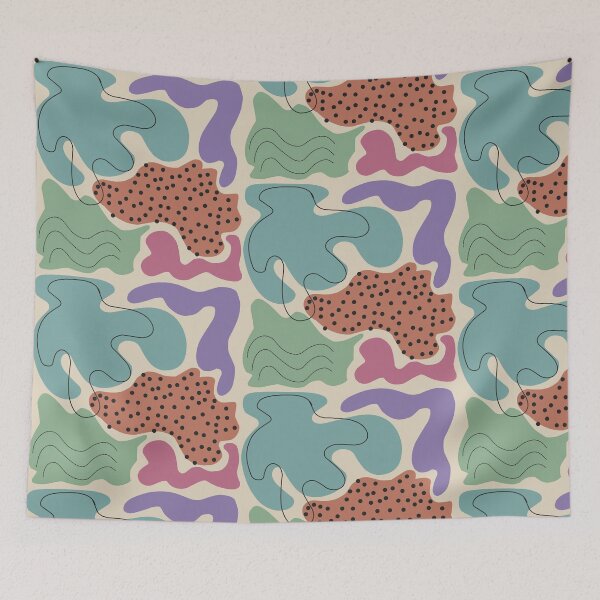 Item preview, Playful Abstract Blobs & Dots – Bold Modern Pattern designed and sold by  Boho Vibes Studio.