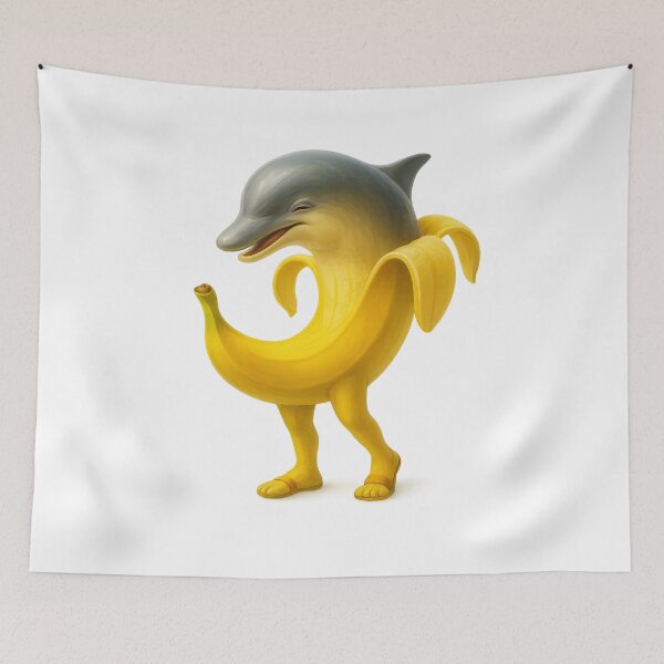 Item preview, Banana Dolphin – Funny Surreal Hybrid Fruit Animal Character designed and sold by millionair3.
