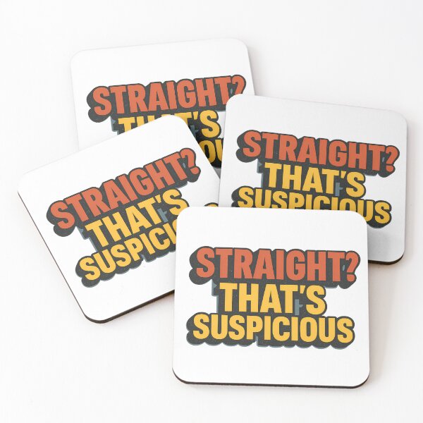 Item preview, Straight? That's Suspicious – Bold Pride Design - LGBTQ Stickers designed and sold by Haus Of Sin.