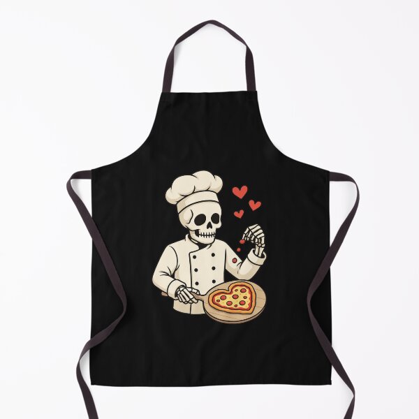 Item preview, Skeleton Chef Making Heart-Shaped Pizza | Funny Romantic Valentine’s Day Design designed and sold by ColorSplash123.