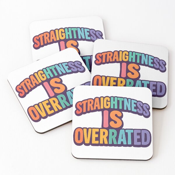 Item preview, Straightness Is Overrated – Bold Pride Design - LGBTQ Stickers designed and sold by Haus Of Sin.