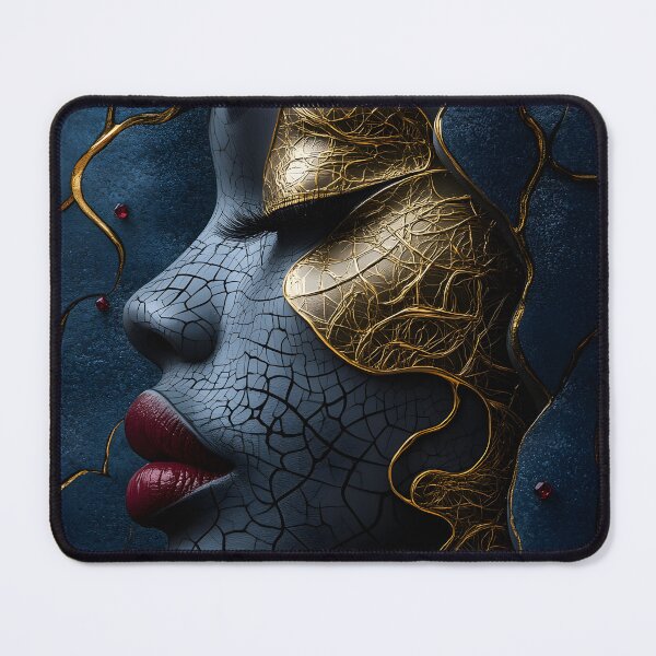 Item preview, Elegant Cracked Face with Golden Highlights designed and sold by Artessie.