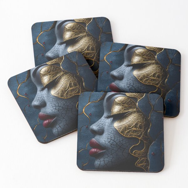 Item preview, Elegant Cracked Face with Golden Highlights designed and sold by Artessie.
