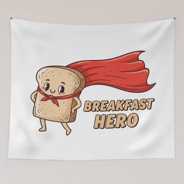 Item preview, Breakfast Hero - Super Toasty Bread Slice designed and sold by Owcomm.