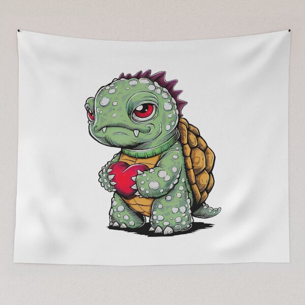 Item preview, turtle with heart designed and sold by QuanntixArt.