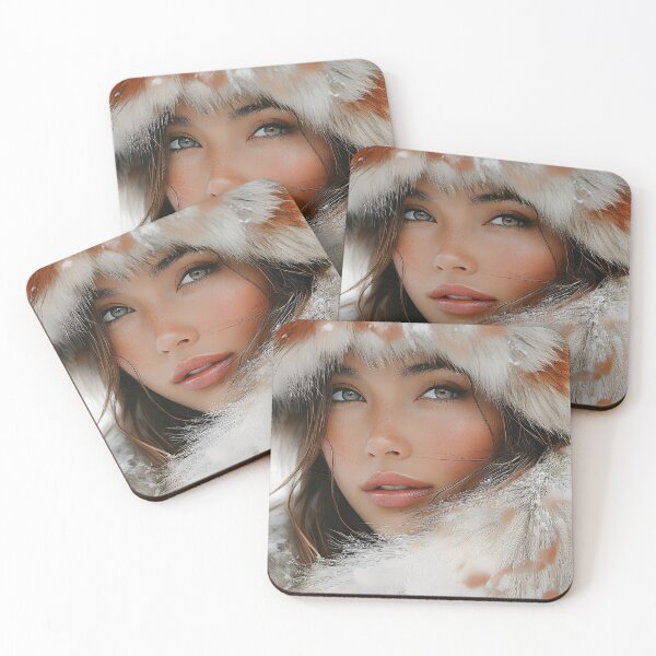 Item preview, Winter Portrait of a Woman in Faux Fur Hood designed and sold by Artessie.