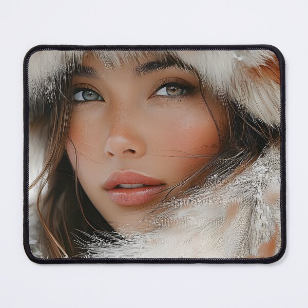 Item preview, Winter Portrait of a Woman in Faux Fur Hood designed and sold by Artessie.