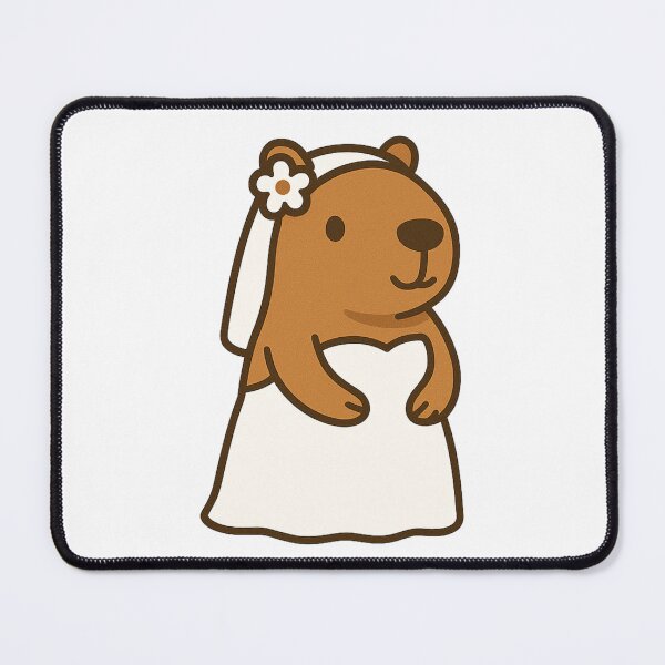 Item preview, Bride Capybara designed and sold by Thale's Designs.