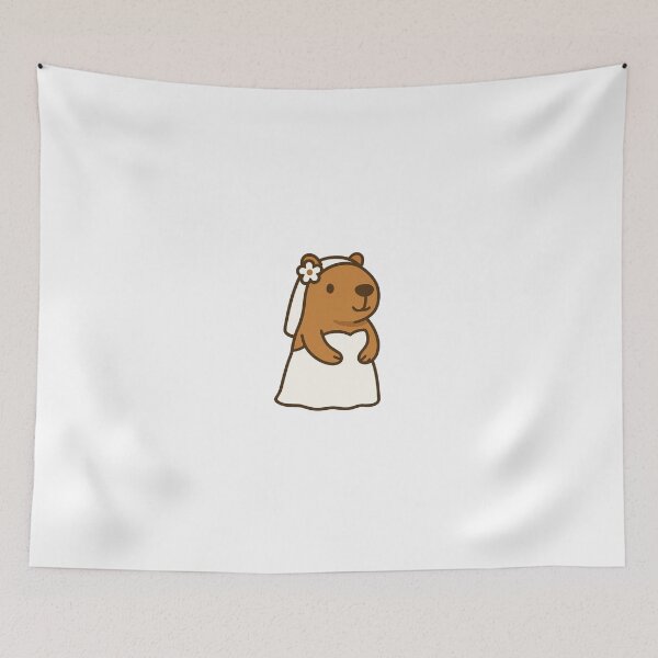 Item preview, Bride Capybara designed and sold by Thale's Designs.