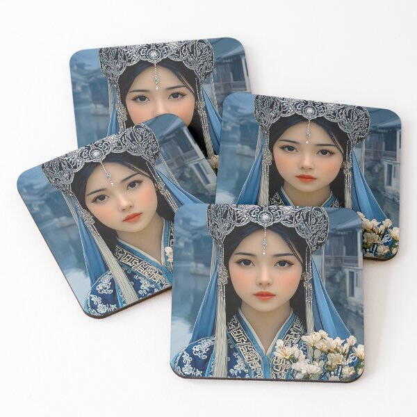 Item preview, Elegant Young Woman in Traditional Chinese Attire designed and sold by Artessie.