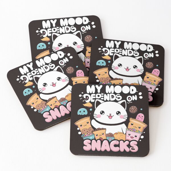 Item preview, My Mood Depends On Snacks – Cute Foodie Shirt designed and sold by modishwelt.