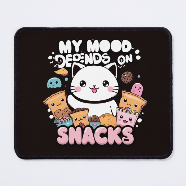 Item preview, My Mood Depends On Snacks – Cute Foodie Shirt designed and sold by modishwelt.