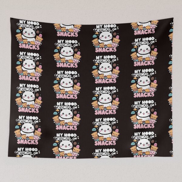 Item preview, My Mood Depends On Snacks – Cute Foodie Shirt designed and sold by modishwelt.