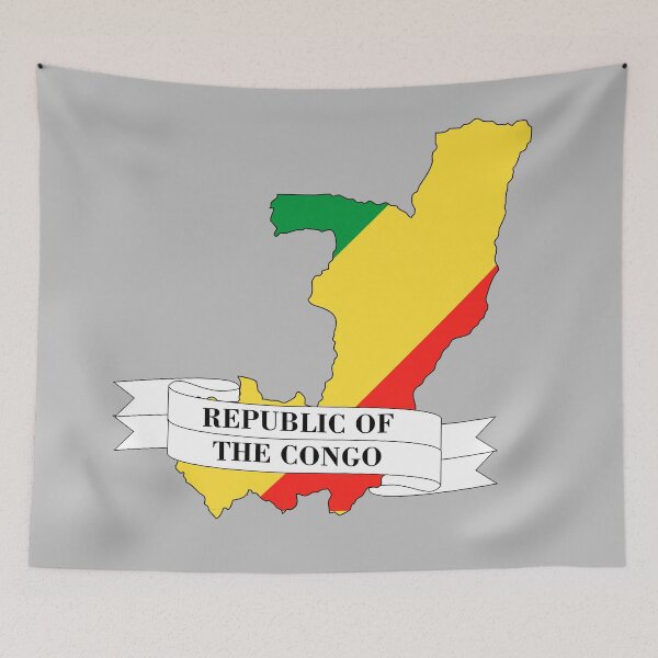 Item preview, Flag map of the Republic of the Congo designed and sold by visual adventures.