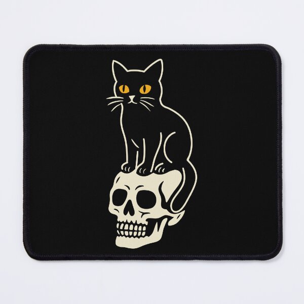 Item preview, Black Cat and Skull designed and sold by byebyesally.