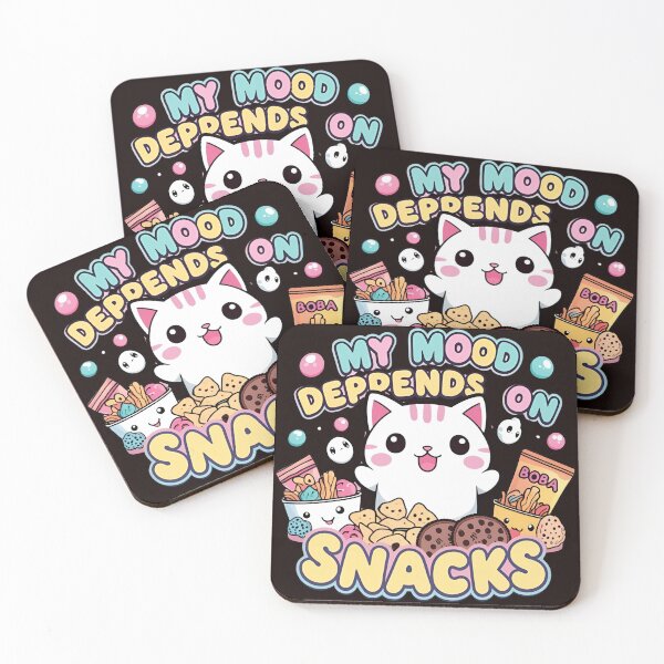 Item preview, My Mood Depends On Snacks – Cute Foodie Shirt designed and sold by modishwelt.