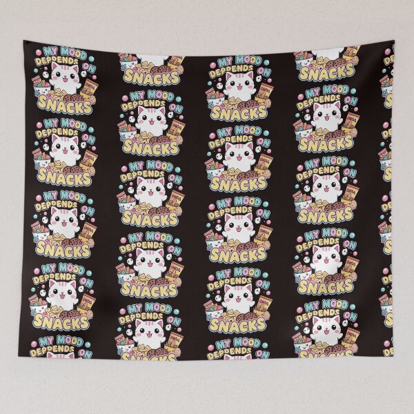 Item preview, My Mood Depends On Snacks – Cute Foodie Shirt designed and sold by modishwelt.