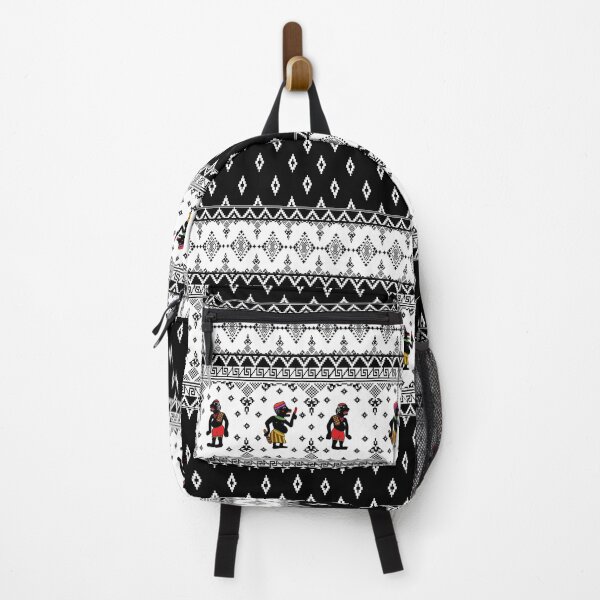 Item preview, Black and White Tribal Figures Geometric Pattern designed and sold by overheadclick.