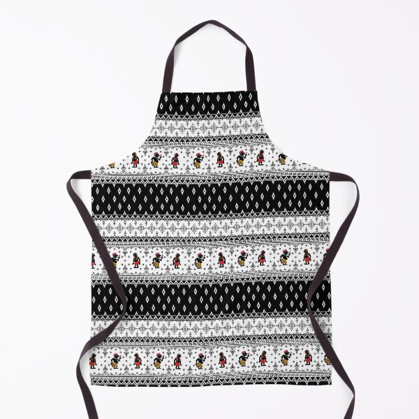 Item preview, Black and White Tribal Figures Geometric Pattern designed and sold by overheadclick.