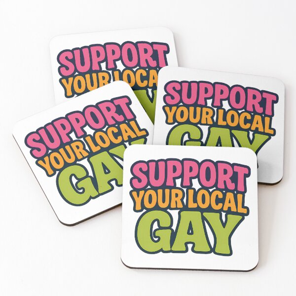Item preview, Support Your Local Gay – Bold Pride Slogan - LGBTQ Stickers designed and sold by Haus Of Sin.