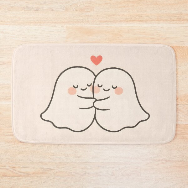 Item preview,  Cute Ghost Couple Hugging with Heart – Minimalist Love Drawing designed and sold by SassyArtistry.