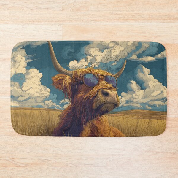 Item preview, Highland Cow Wearing Sunglasses designed and sold by VelvetRoom.