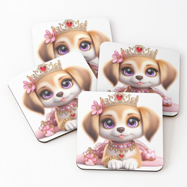 Item preview, Cute Puppy Princess Dog with Crown and Jewels - Adorable Pet Lover Gift designed and sold by choder61.