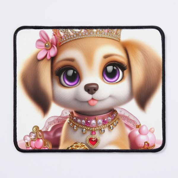Item preview, Cute Puppy Princess Dog with Crown and Jewels - Adorable Pet Lover Gift designed and sold by choder61.