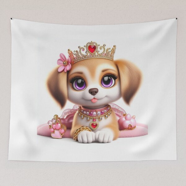 Item preview, Cute Puppy Princess Dog with Crown and Jewels - Adorable Pet Lover Gift designed and sold by choder61.