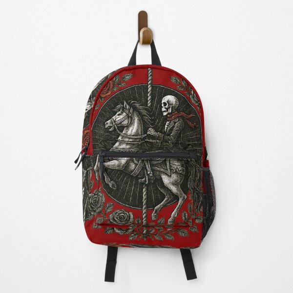 Item preview, Macabre Carousel Skeleton Rider with Rose Wreath designed and sold by Shoot-The-Moon.