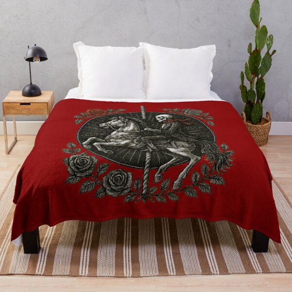 Item preview, Macabre Carousel Skeleton Rider with Rose Wreath designed and sold by Shoot-The-Moon.