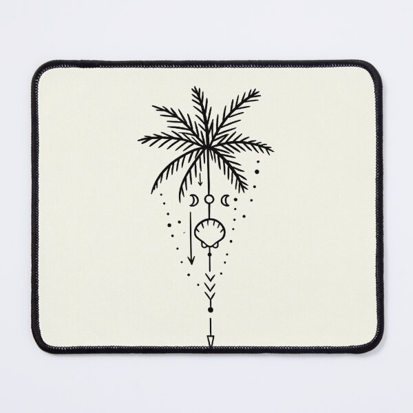 Item preview, Minimalistic Fine Line Coastal Palm Tree & Seashell Design  designed and sold by Made By Meg .